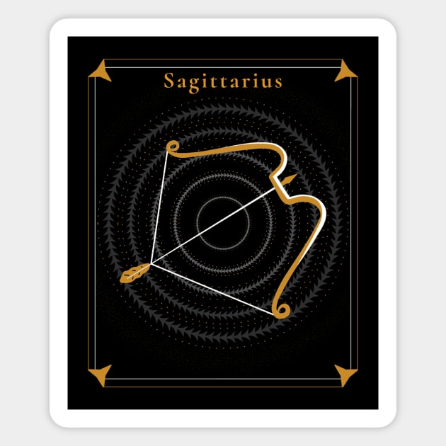 Sagittarius | Astrology Zodiac Sign Design Magnet by The Witch's Life